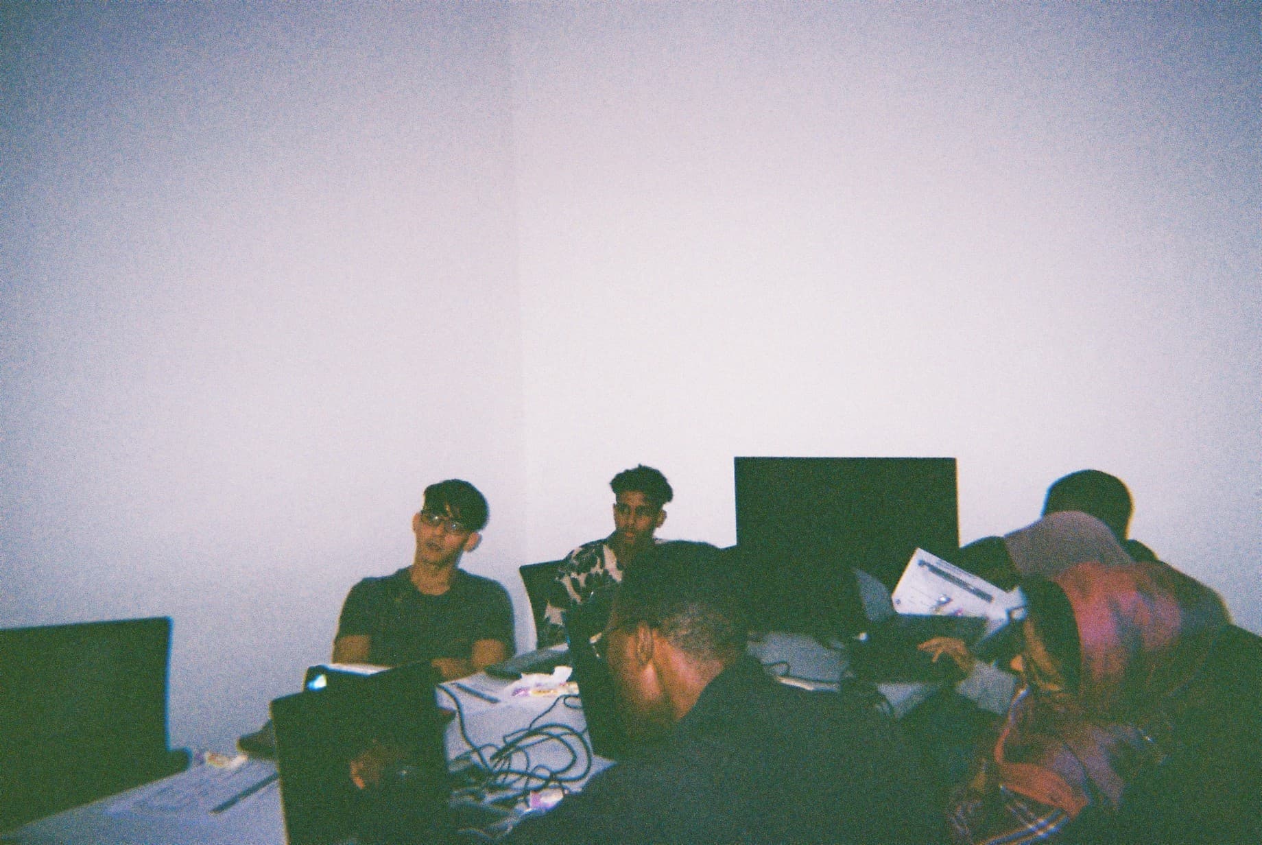 Students working on laptops during the Refugee Digital Skills Course
