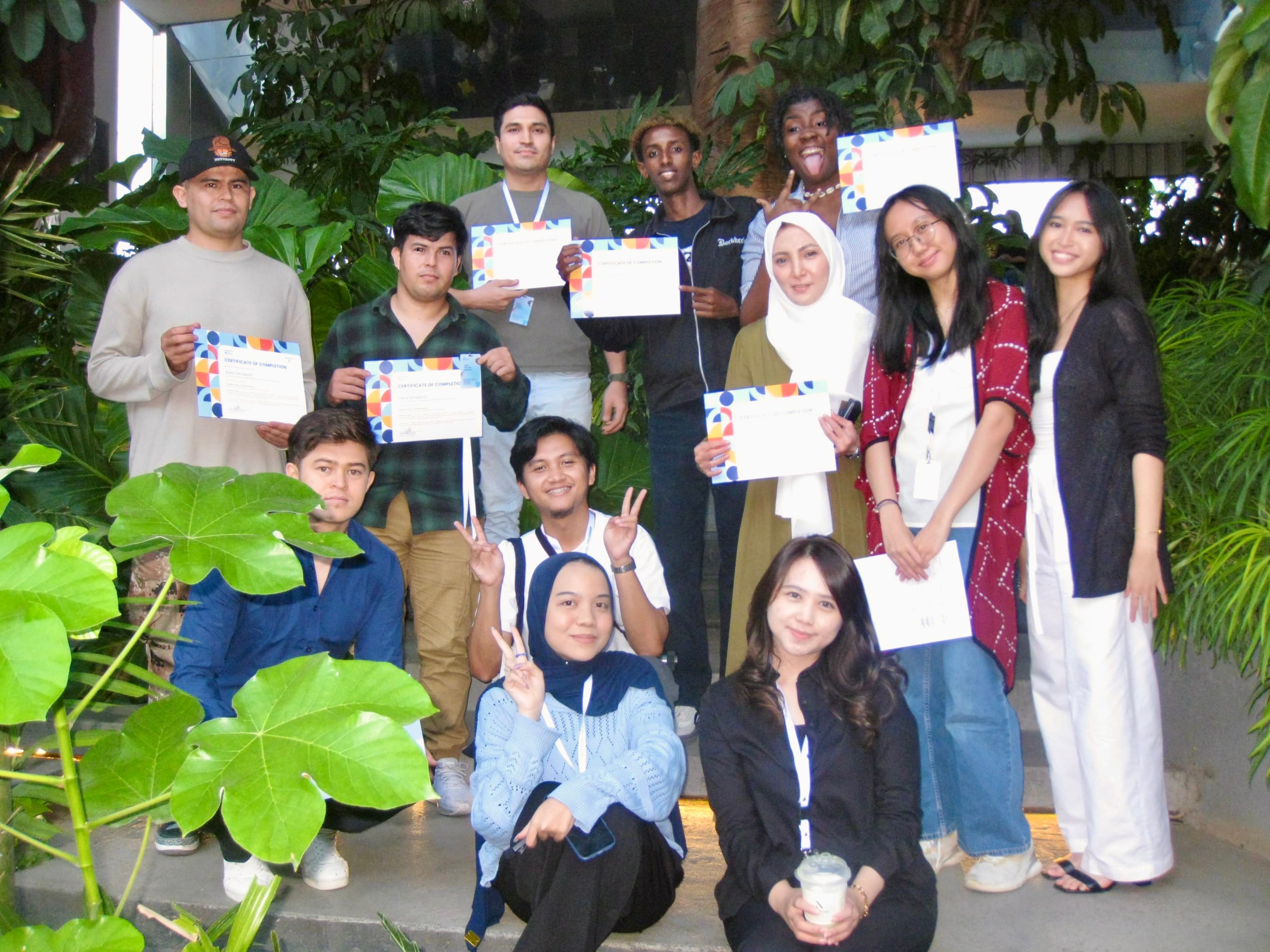 Volunteers supporting refugee youth