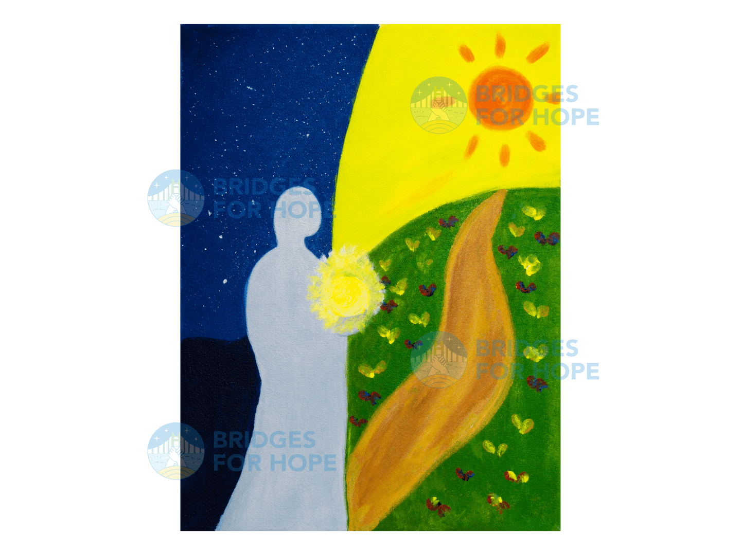 Painting about becoming the light by Arie Satria