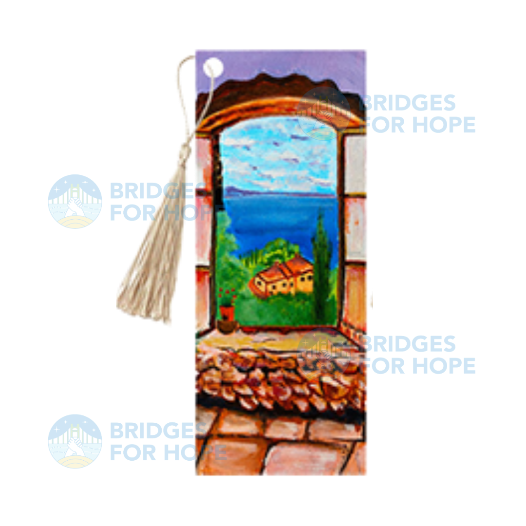 Inspire Bookmark with Scenic View Through the Window