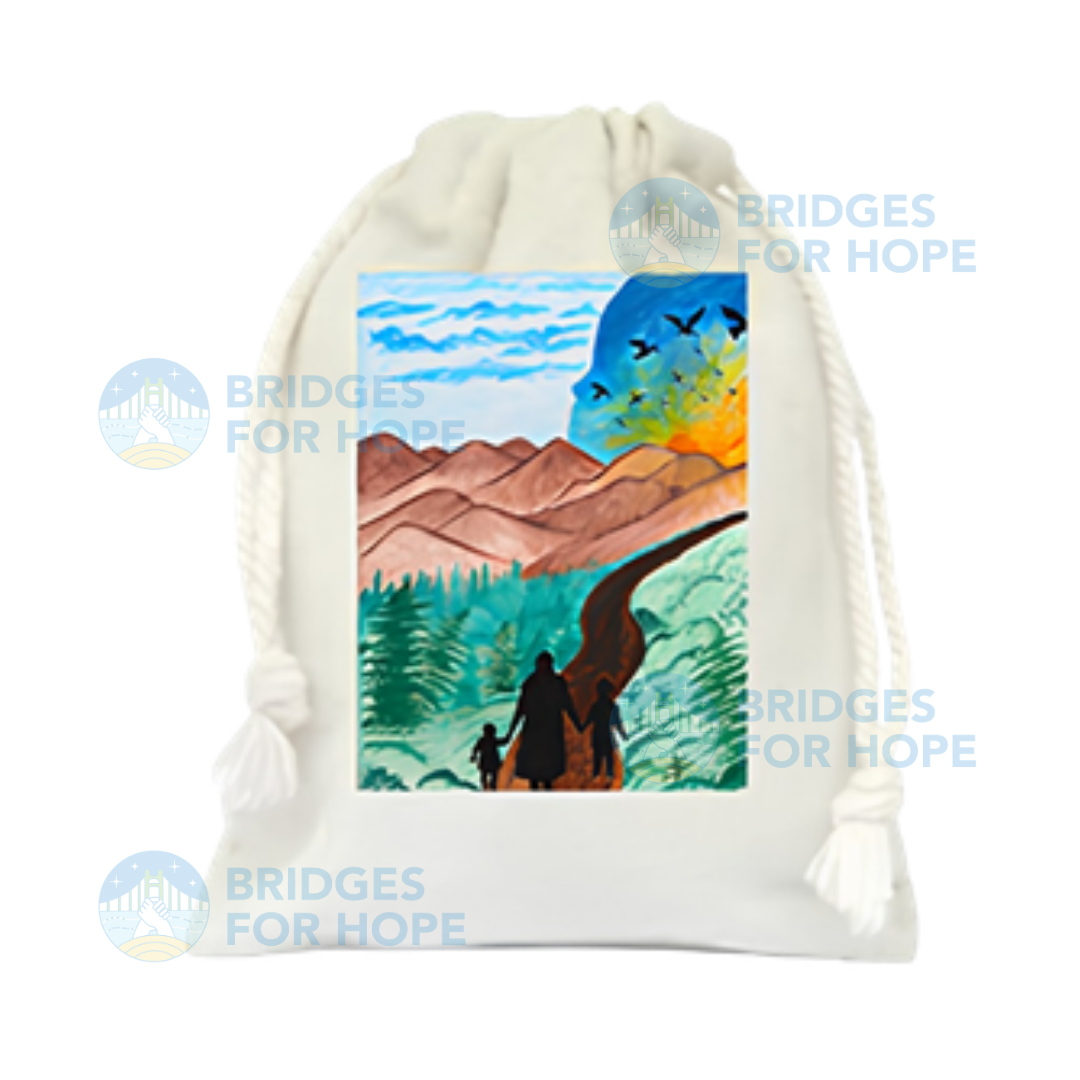 Dream Keeper Pouch printed with The Journey Towards Hope